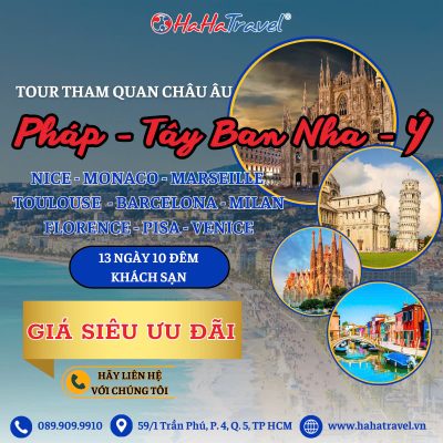 PHÁP - TÂY BAN NHA - Ý (13 NGÀY 10 ĐÊM)